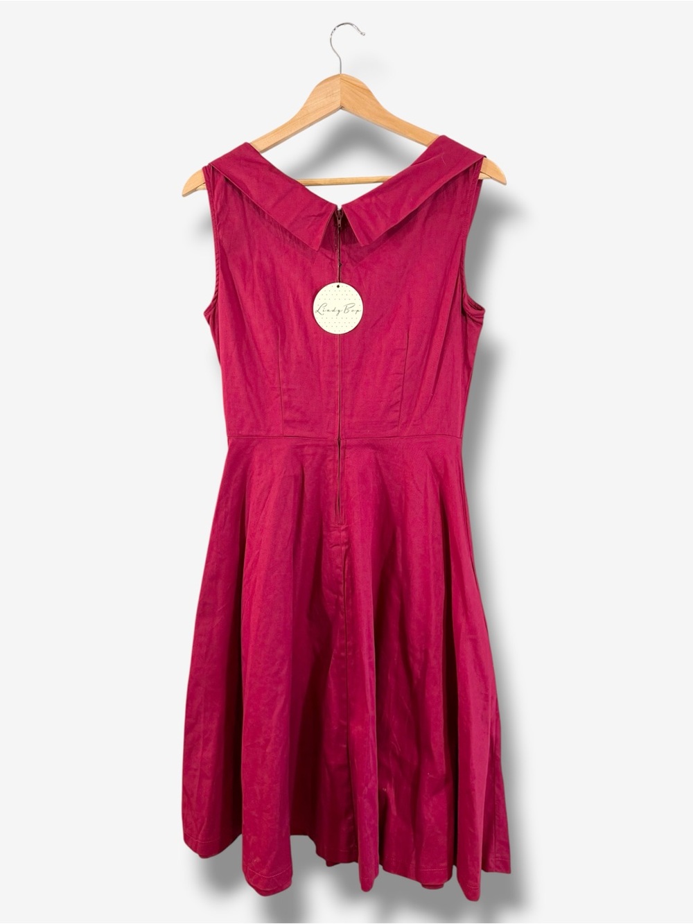 Lindy Bop Ophelia Dress Size US 8 Red Fit & Flare Retro Pinup 50s 60s Rockabilly - Picture 6 of 11